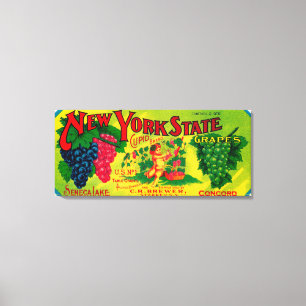 Cupid Grape LabelStarkey, NY Canvas Print