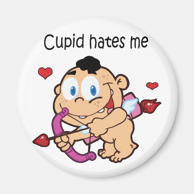 Cupid Hates Me Design Magnet (Front)