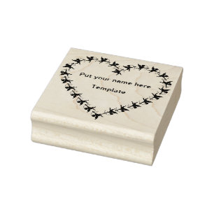 cupid heart art stamp