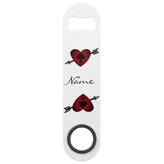 Cupid Heart Black Spade Thunder_Cove Bar Key (Front)