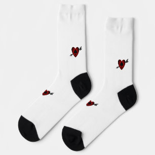Cupid Heart Black Spade Thunder_Cove Socks