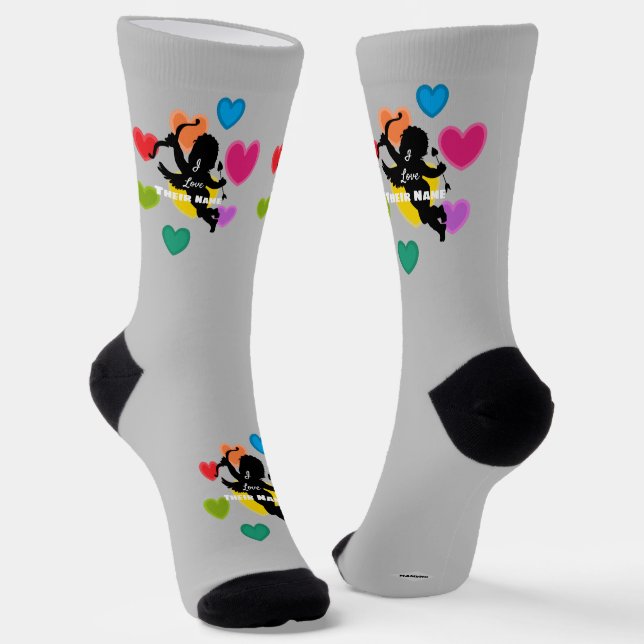 Cupid Heart Socks HAMbyWG (Angled)