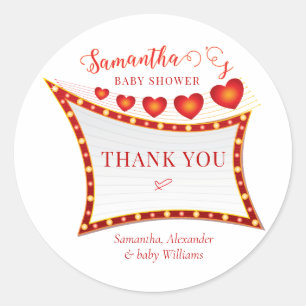 Cupid Little Secret Valentine Baby Shower Welcome Classic Round Sticker