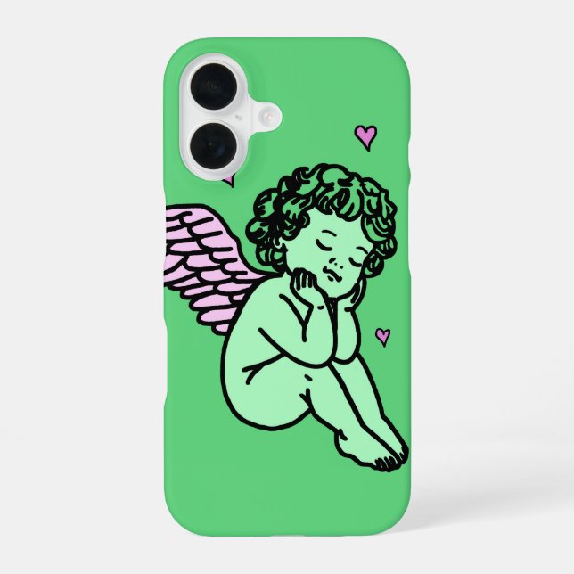 Cupid Pattern  iPhone 16 Case (Back)