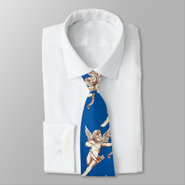 Cupid Pattern Tie (Tied)