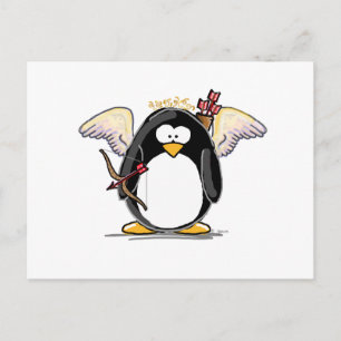 Cupid Penguin Postcard