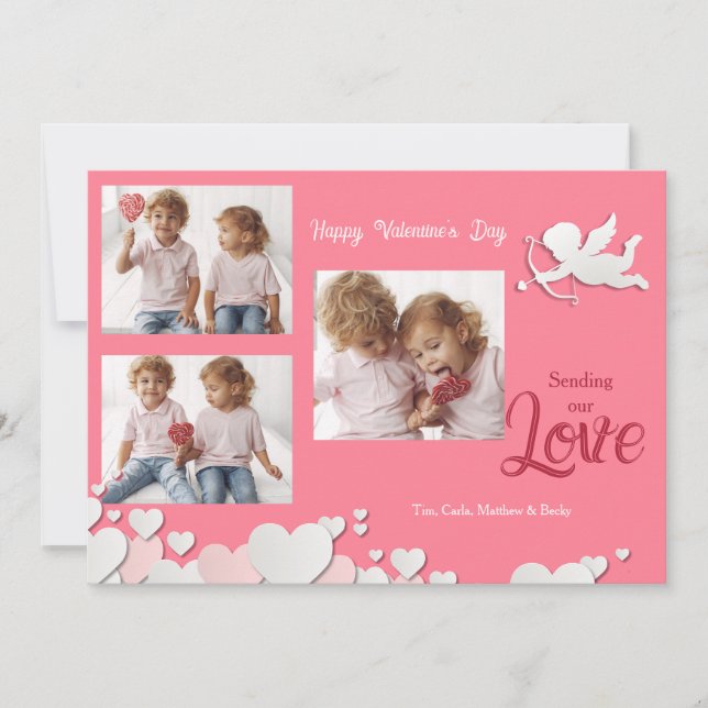 Cupid Photo Valentine's Day Card (Front)