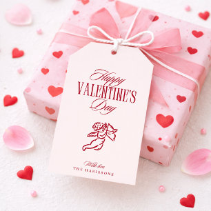 Cupid, Pink Valentines Day Gift Tags