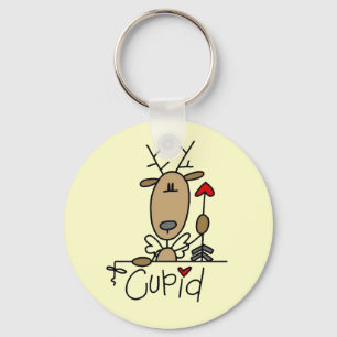 Cupid Reindeer Christmas Tshirts and Gifts Keychain
