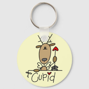 Cupid Reindeer Tshirts and Gifts Keychain