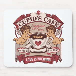Cupid’s Café Vintage  Mouse Pad