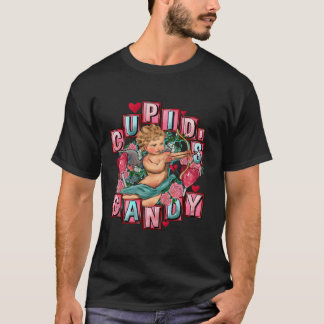 Cupid s Candy Heart And Rose Valentine s Day Love T-Shirt