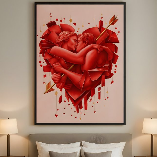 Cupid’s Capture - Modern Romantic Abstract Art Poster (Creator Uploaded)