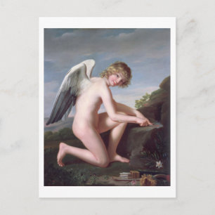 Cupid sharpening his arrows, 1798 (oil on canvas) postcard