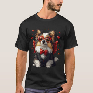 Cupid Shetland Sheepdog Valentine's Day Dog Lover  T-Shirt