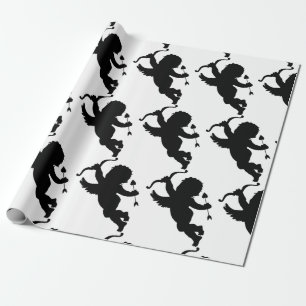 CUPID SILHOUETTE Valentine's Day  Wrapping Paper