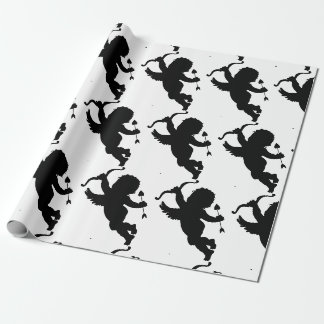 CUPID SILHOUETTE Valentine's Day Wrapping Paper