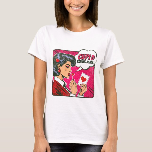 Cupid Strikes Again - Valentine's Day T-Shirt (Front)