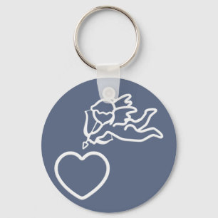 Cupid Strikes custom key chain