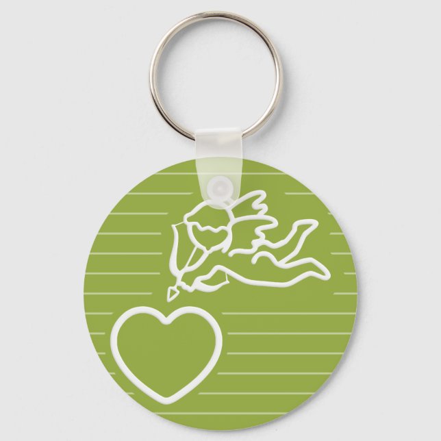 Cupid Strikes custom key chain (Front)