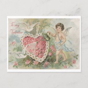 Cupid To My Valentine   Valentine's Day Vintage Postcard