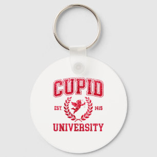 Cupid University Funny Valentines Day Cute Women G Keychain