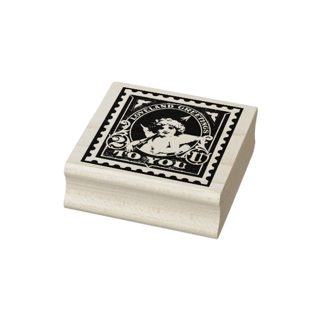 Cupid Valentine Loveland Greetings Vintage Love    Rubber Stamp (Stamp)