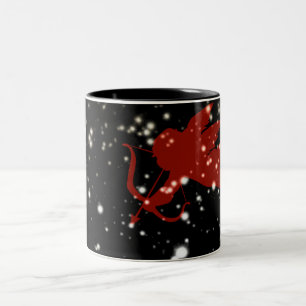 CUPID VALENTINE MUG red and black