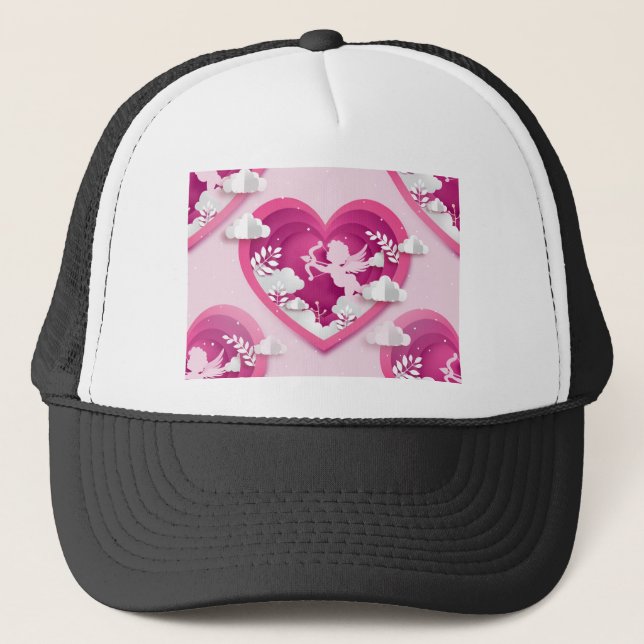 cupid valentine trucker hat (Front)