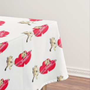 Cupid w/Hearts Tablecloth