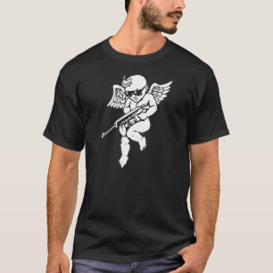 CUPID WILL SHOOT YOU WITH  AN AK-47 RIFLE GUN T-Shirt