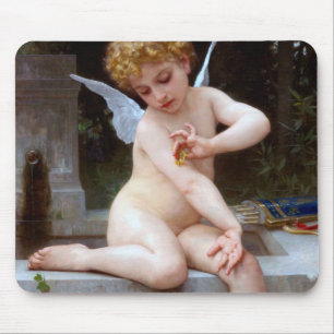 Cupid with a Butterfly, Bouguereau Mouse Pad