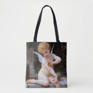 Cupid with a Butterfly, Bouguereau Tote Bag