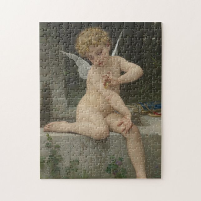 Cupid With a Butterfly (by Bouguereau) Jigsaw Puzzle (Vertical)