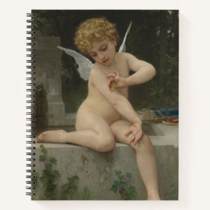 Cupid With a Butterfly (by Bouguereau) Notebook