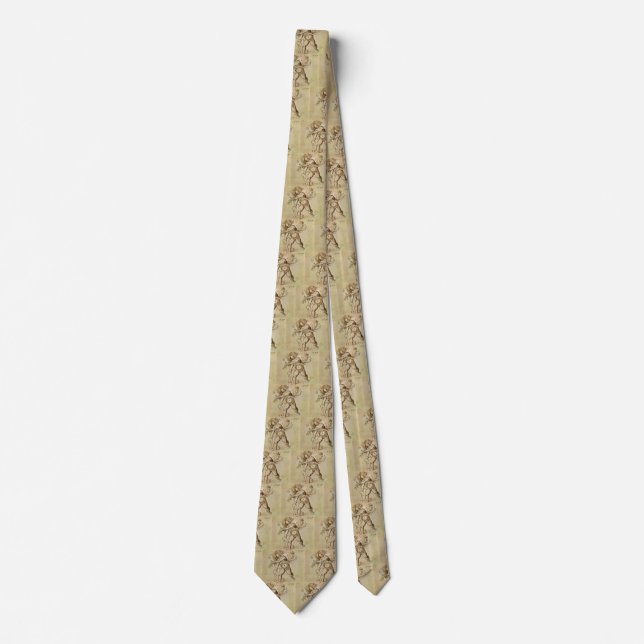 Cupid with a Violin by Domenico Campagnola Tie (Front)