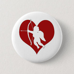 Cupid Within a Heart 2 Inch Round Button