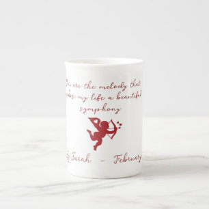 CUPID You are the melody that makes my VALENTINE Bone China Mug