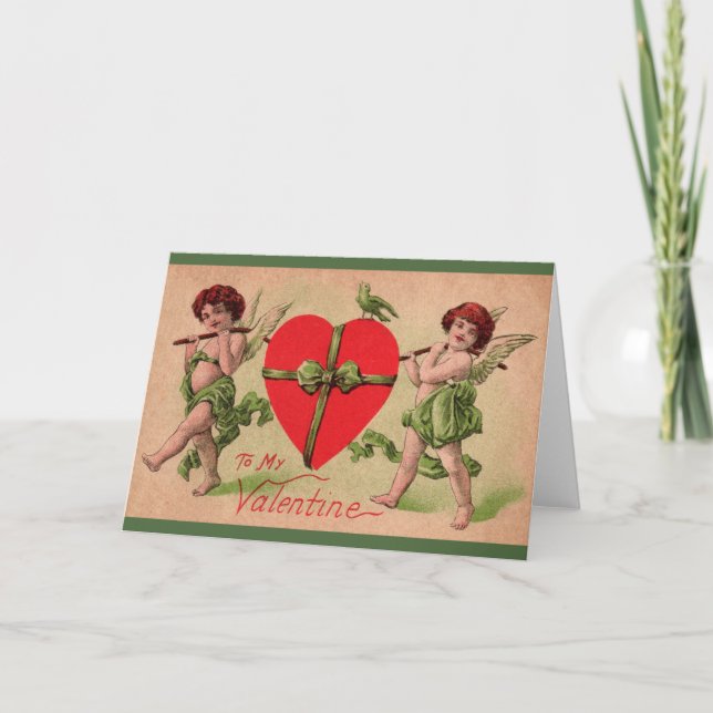 Cupides victoriennes / Carte de Saint-Valentin Che (Devant)