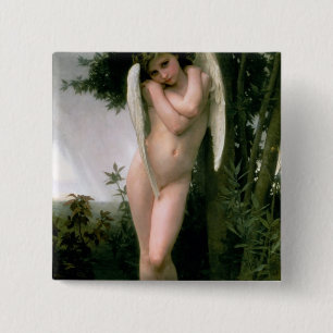 Cupidon, 1891 2 inch square button