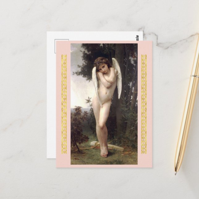 Cupidon, by Bouguereau Postcard (Front/Back In Situ)