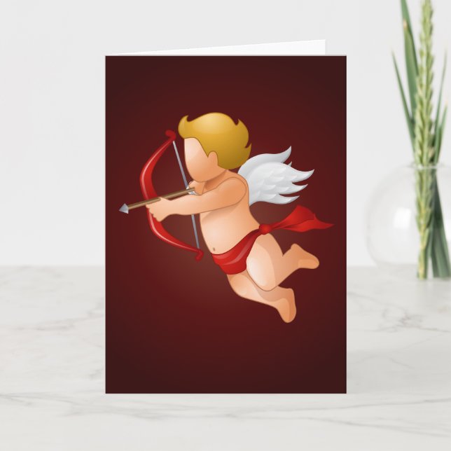Cupids and His Arrow Holiday Card (Front)