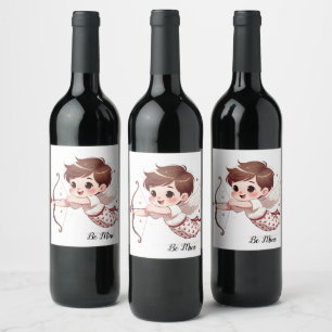 Cupid's Arrow Customize Birthday Party   Wine Label
