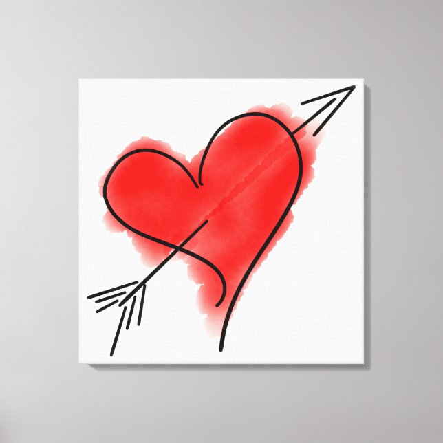 CUPID'S ARROW Stretched Canvas Print (Front)