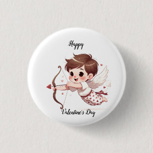 Cupid's Arrow Valentine's Day 1 Inch Round Button