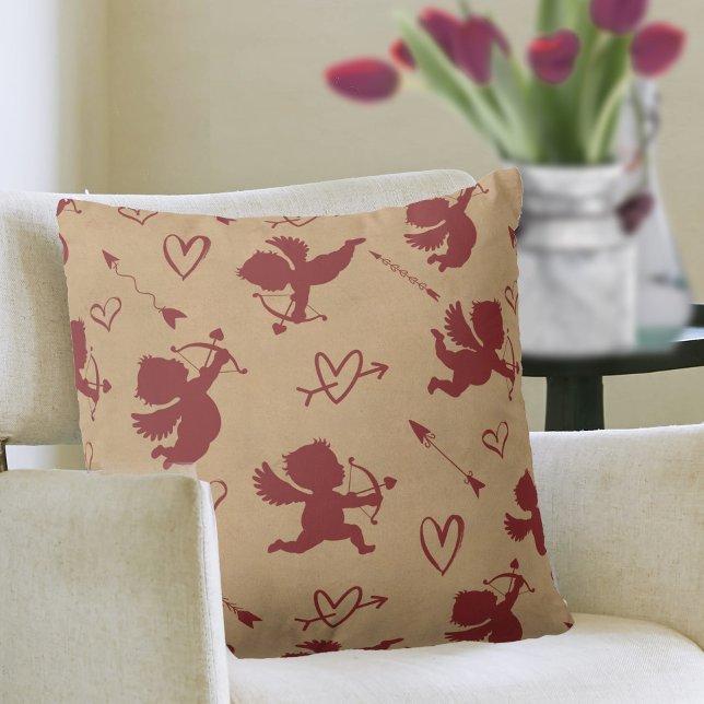 Cupids Arrows and Hearts ID630 Throw Pillow (Creator Uploaded)