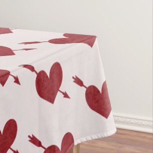 Cupid's Arrows in Hearts Tablecloth