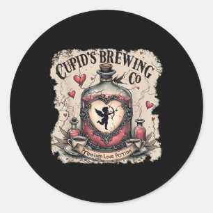 Cupids Brewing Co Love Potions Funny Valentine  Classic Round Sticker