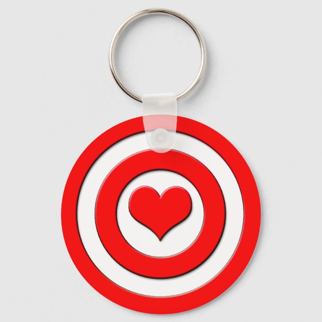 Cupid's Bullseye Keychain (Front)