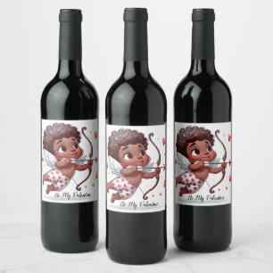 Cupid's Charm Be My Valentine  Wine Label